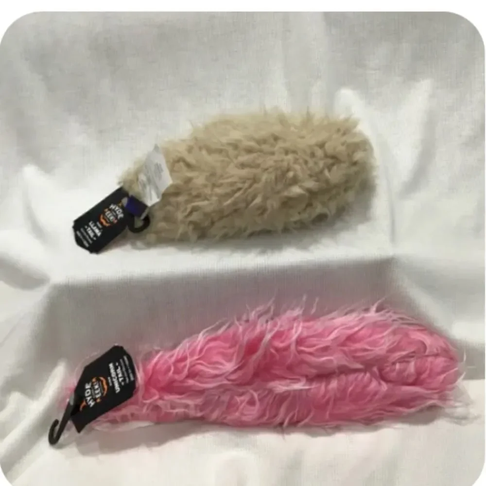 NEW Hyde and EEK! 2pc Lot Pink Unicorn & Tan Llama Clip on Tails 2pc NEW
